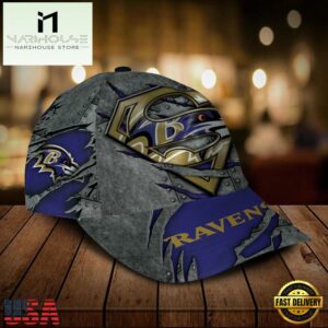 Custom Name NFL Baltimore Ravens Superman All Over Print 3D Classic Cap