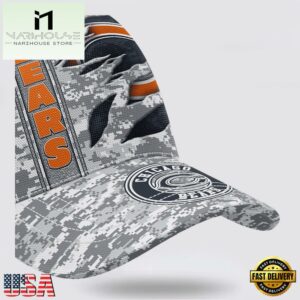 Custom Name NFL Bears Camo US New Design Baseball Cap 10 Custom Name NFL Bears Camo US Classic Baseball Cap