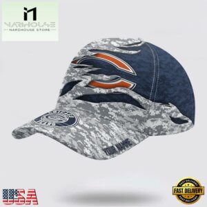 Custom Name NFL Bears Camo US Classic Baseball Cap