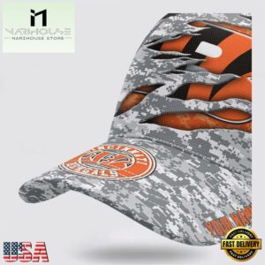Custom Name NFL Bengals Camo US Classic Baseball Cap