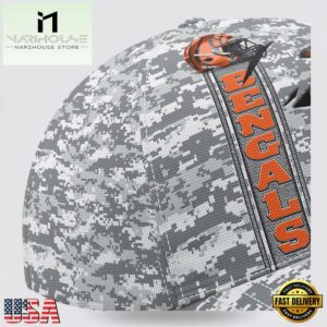 Custom Name NFL Bengals Camo US Classic Baseball Cap