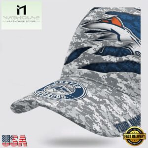 Custom Name NFL Broncos Camo US Classic Baseball Cap