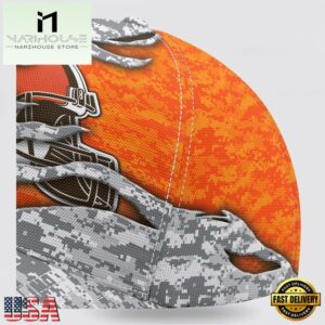 Custom Name NFL Browns Camo US Classic Baseball Cap
