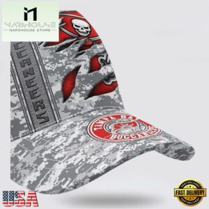 Custom Name NFL Buccaneers Camo US Classic Baseball Cap