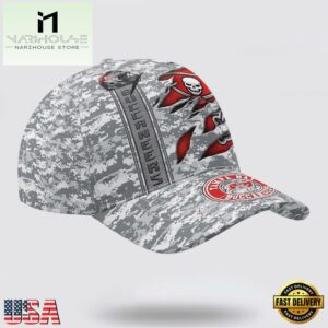 Custom Name NFL Buccaneers Camo US Classic Baseball Cap