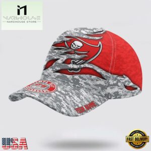 Custom Name NFL Buccaneers Camo US Classic Baseball Cap