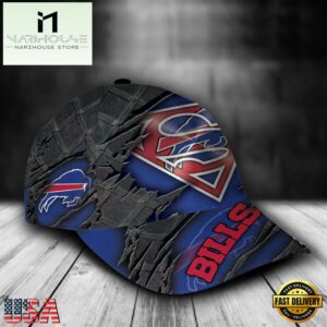 Custom Name NFL Buffalo Bills Superman All Over Print 3D Classic Cap