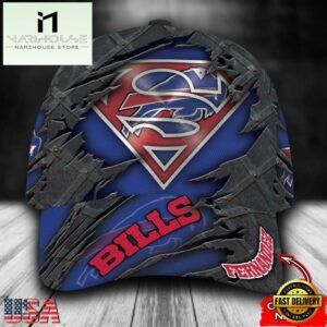 Custom Name NFL Buffalo Bills Superman All Over Print 3D Classic Cap