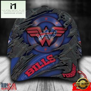 Custom Name NFL Buffalo Bills Wonder Woman All Over Print 3D Classic Cap