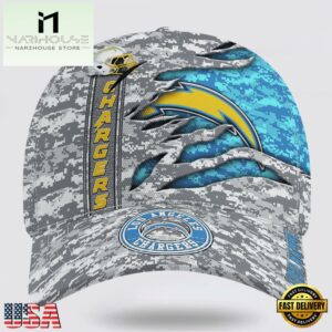 Custom Name NFL Chargers Camo US Classic Baseball Cap