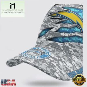 Custom Name NFL Chargers Camo US Classic Baseball Cap
