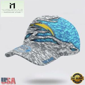 Custom Name NFL Chargers Camo US Classic Baseball Cap
