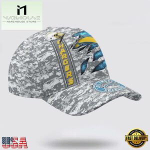 Custom Name NFL Chargers Camo US Classic Baseball Cap