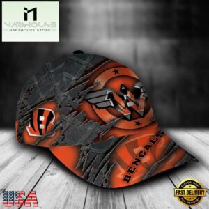 Custom Name NFL Cincinnati Bengals Wonder Woman All Over Print 3D Classic Cap