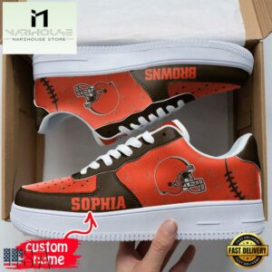 Custom Name NFL Cleveland Browns Air Force 1