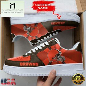 Custom Name NFL Cleveland Browns Custom Air Force 1 Shoes For Fans