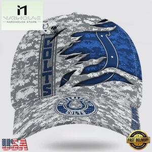 Custom Name NFL Colts Camo US Classic Baseball Cap