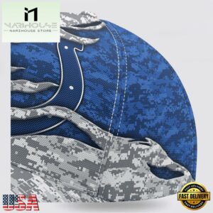 Custom Name NFL Colts Camo US Classic Baseball Cap
