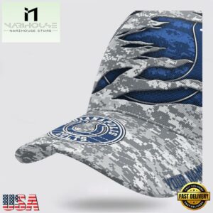 Custom Name NFL Colts Camo US Classic Baseball Cap