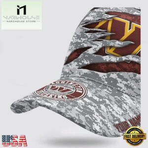 Custom Name NFL Commanders Camo US Classic Baseball Cap