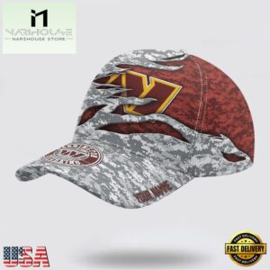 Custom Name NFL Commanders Camo US Classic Baseball Cap