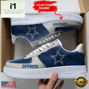 Custom Name NFL Dallas Cowboys Custom Air Force 1 Shoes For Fans