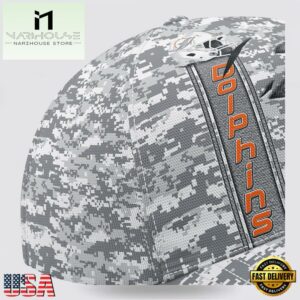 Custom Name NFL Dolphins Camo US Classic Baseball Cap