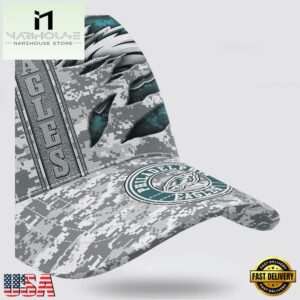 Custom Name NFL Eagles Camo US Classic Baseball Cap