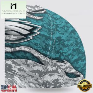 Custom Name NFL Eagles Camo US Classic Baseball Cap