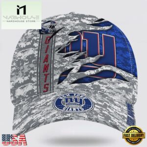 Custom Name NFL Giants Camo US Classic Baseball Cap