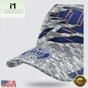 Custom Name NFL Giants Camo US Classic Baseball Cap