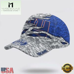 Custom Name NFL Giants Camo US Classic Baseball Cap