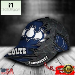 Custom Name NFL Indianapolis Colts Batman All Over Print 3D Classic Cap