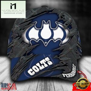 Custom Name NFL Indianapolis Colts Batman All Over Print 3D Classic Cap