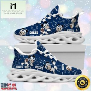 Custom Name NFL Indianapolis Colts Mickey Mouse Max Soul Shoes