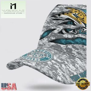 Custom Name NFL Jaguars Camo US Classic Baseball Cap