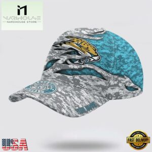 Custom Name NFL Jaguars Camo US Classic Baseball Cap