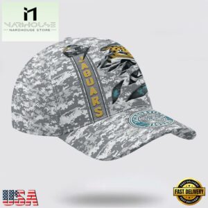 Custom Name NFL Jaguars Camo US Classic Baseball Cap