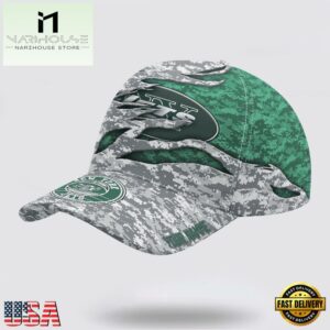 Custom Name NFL Jets Camo US Classic Baseball Cap