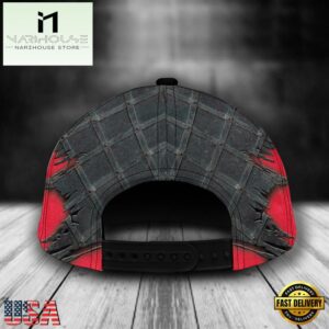 Custom Name NFL Kansas City Chiefs Batman Logo All Over Print - Red 3D Classic Cap