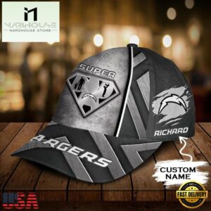 Custom Name NFL Los Angeles Chargers Superman Dad All Over Print 3D Classic Cap