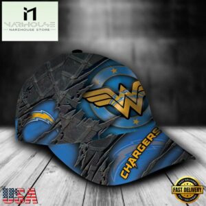 Custom Name NFL Los Angeles Chargers Wonder Woman All Over Print 3D Classic Cap