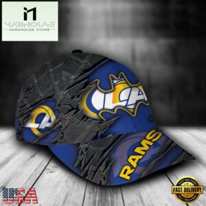 Custom Name NFL Los Angeles Rams Batman All Over Print 3D Classic Cap