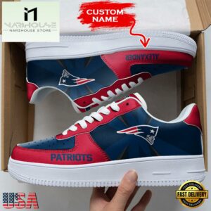 Custom Name NFL New England Patriots Custom Air Force 1 Shoes For Fans