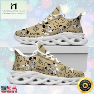 Custom Name NFL New Orleans Saints Mickey Mouse Max Soul Shoes