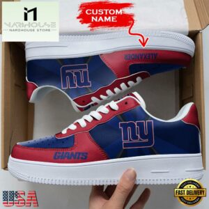 Custom Name NFL New York Giants Custom Air Force 1 Shoes For Fans