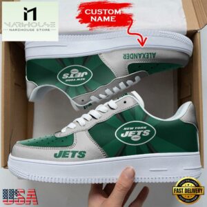 Custom Name NFL New York Jets Custom Air Force 1 Shoes For Fans
