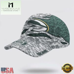 Custom Name NFL Packers Camo US Classic Baseball Cap