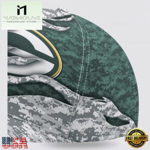 Custom Name NFL Packers Camo US Classic Baseball Cap