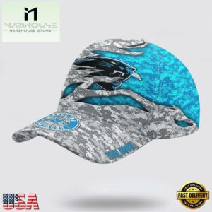 Custom Name NFL Panthers Camo US Classic Baseball Cap